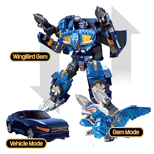 With Molly Hello Carbot Wingbird Gem Jam and car Combine to Transform into Wingbird Mode 15.3(W) x10.2(H) x4(D) inch