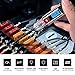 Heavy Duty 3-72V Backlit Digital LCD Circuit Tester, Automotive Test Light with 140 Inch Extended Wire and 2 Polarity Indicate LED Lights, Car Truck Low DC Voltage & Light Tester with Stainless Probe