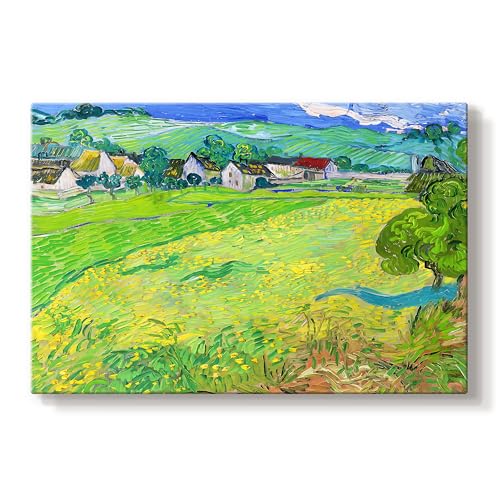 Vincent van Gogh | Green Fields Near The Village | Wall Art | GAL089