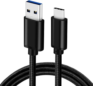 CBUS 6ft Heavy-Duty USB-C Fast Charging Cable for Samsung Galaxy A03s, A12, A13, A14 5G, A23 5G, A51/A52/A53 5G, S23/Plus/Ultra, S20 FE, S21 FE 5G, S22/Plus/Ultra, XCover Pro, Z Flip, Z Fold Black