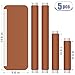 Metonsto Refrigerator Handle Covers, 5PCS Leather Kitchen Appliance Handle Covers, Keep Your Fridge Microwave Oven Stove Dishwasher Clean, Save Your Time, Trimmable and One Size Fits All (Dark Orange)
