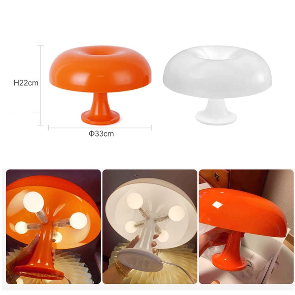 Lampe De Table Champignon LED Rétro - Éclairage Moderne Minimaliste Pour Chambre, Chevet Et Salon - Blanc