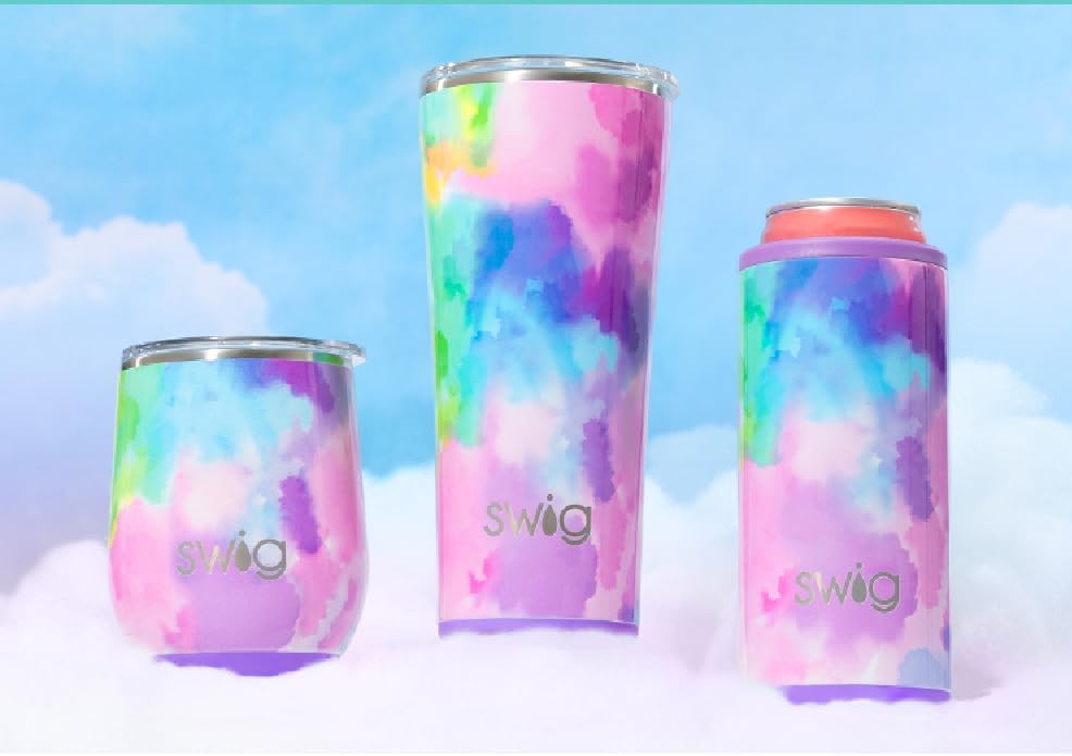 Swig Life 12oz Wine Tumbler with Lid, Stainless Steel, Dishwasher Safe, Portable, Triple Insulated Wine Tumbler (Cloud Nine) - Image 2