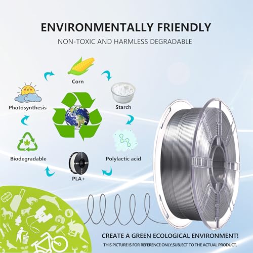 Image of iBOSS PLA Pro (PLA+) 3D Printer Filament 1.75mm,Silk Shiny 3D Printing Filament,1kg Spool (2.2lbs),Dimensional Accuracy + /- 0.02mm,PLA Plus 3D Filament,Fit Most FDM Printer(Silk Light Silver)