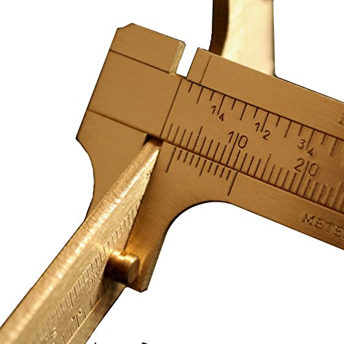 Calibrador Mini Antiguo Ajustable de Latón 0-80mm miniatura 1