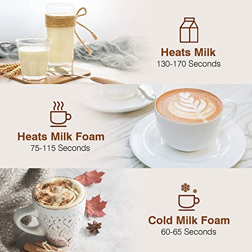 image for Secura Milk Frother, Electric Milk Steamer Stainless Steel, 16.9oz/500