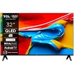 TCL TV 32V4C - 32" HD Smart QLED Direct LED avec Android TV et HDR - Compatible avec Google Cast et Google Home, Delgado Design