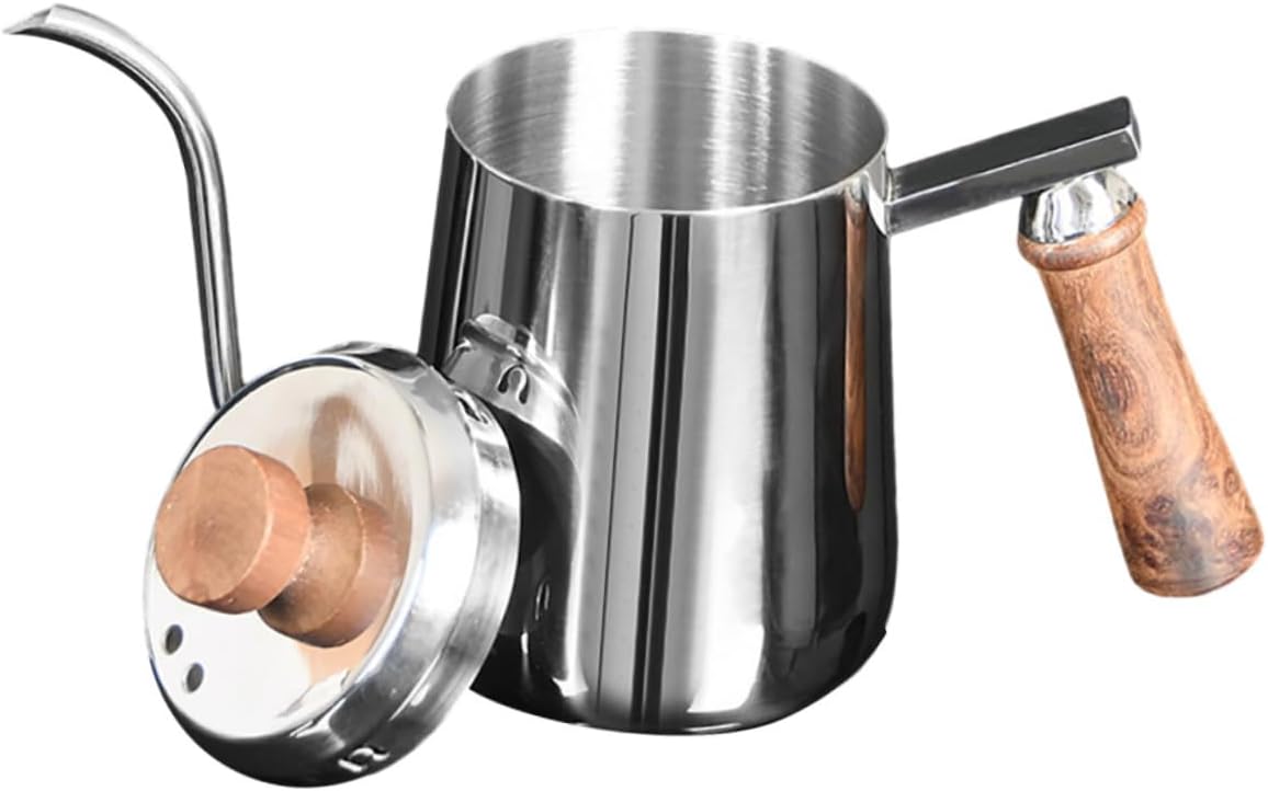 SECFOU Gooseneck Coffee Kettle with Handle Stainless Steel Pot for Precision Brewing for Coffee Lovers and Home