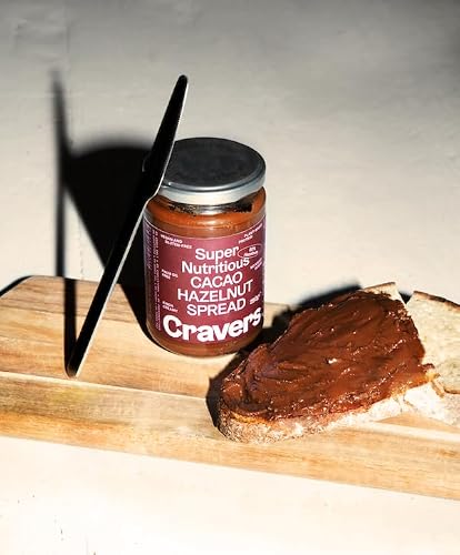 Cravers Cacao Hazelnut Spread - No Sugar Added, Vegan, Palm Oil Free & Non-GMO, Creamy Chocolate Spread | 12 oz Jar | High Protein, Kosher, Gluten Free - Thumbnail 7