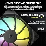 CORSAIR RS140 ARGB 140 mm PWM Wentylatory – Połączenie Daisy-Chain – Niski Poziom Hałasu – Łożysko Magnetyczne – Pakiet Podwójny – Czarny