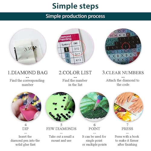 Image of HASTHIP DIY 5D Diamond Painting Art Kit Dreamy Beach Moonlit Night Diamond Painting Beginner DIY 5D Diamond Painting for Home Decor, No Frame Wall Decor 5D Diamond Painting, 12 x 16 Inch