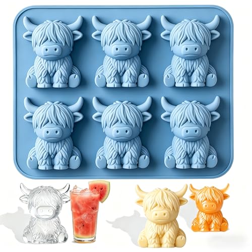 Molde de silicona para cubitos de hielo 3D vaca miniatura 1