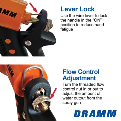 Image of Dramm Revolver Heavy Duty Metal Garden Hose Nozzle - 9 Spray Patterns, High Pressure Jet, Thumb-Control Flow, Ergonomic Grip - Berry
