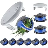 Photo Gallery 9 bobine per tosaerba compatibili con ryobi one, bobina di ricambio per ryobi one ac14rl3a 18 v, 24 v e 40 v, 3,3 m x 1,65 mm (9 bobine di ricambio + 2 tappi) Photo Gallery 9 bobine per tosaerba compatibili con ryobi one, bobina di ricambio per ryobi one ac14rl3a 18 v, 24 v e 40 v, 3,3 m x 1,65 mm (9 bobine di ricambio + 2 tappi)