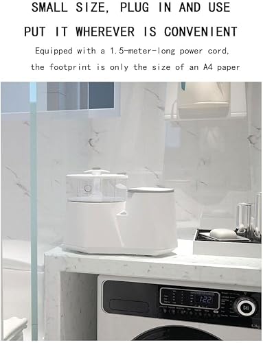 Miniatura 3 de Lavadora de ropa interior portátil, 0.2L automática de cocción y lavado a alta temperatura, lavadora de ropa interior de 73 W, lavadora pequeña para