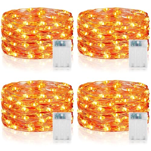 Guirlande lumineuse orange pour décoration d'automne et Halloween