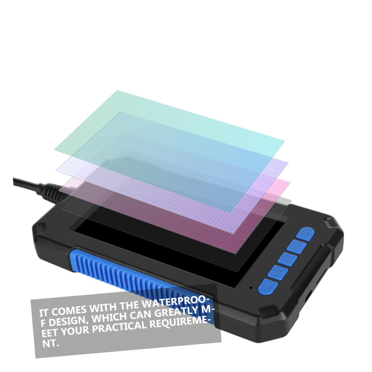 1set Handheld Inspection Borescope Camera Display for Industrial Use for Vehicle Parts Tank Cleaning HVAC Maintenance and Equipment Inspection