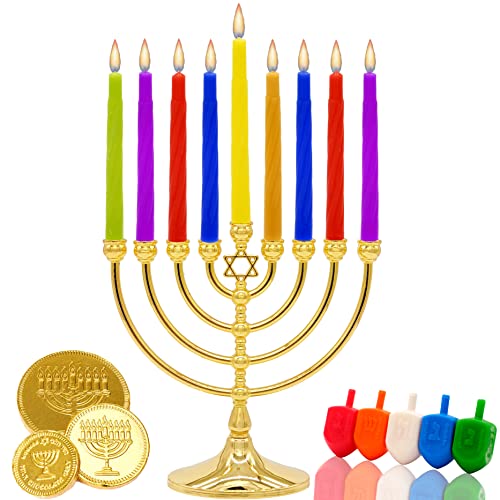 The Dreidel Company Menorah Candles Chanukah Candles 44 Colorful Hanukkah Candles For All 8 Nights Of Chanukah (Single-Pack) #TOP1