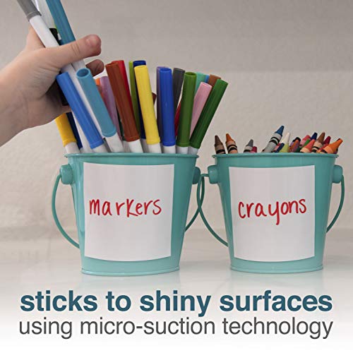 mcSquares Stickies Dry-Erase Sticky Notes - Reusable Whiteboard Stickers - 3 inch Square 24 Pack - Post Reminders, Labels, Lists, and Decals - Never Buy Paper Notes Again, Its Eco-Friendly! - Thumbnail 5