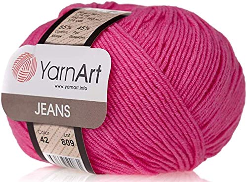 YarnArt Cotton Blend Amigurumi Yarn –Cotton Acrylic Yarn for Knitting and Crocheting, DK Weight/Light Worsted Yarn for Amigurumi, Baby Items and Garments