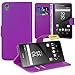 Produktbild Sony Xperia Z5 Premium Handy Tasche, FoneExpert® Wallet Case Flip Cover Hüllen Etui Ledertasche Lederhülle Premium Schutzhülle für Sony Xperia Z5 Premium (Lila)