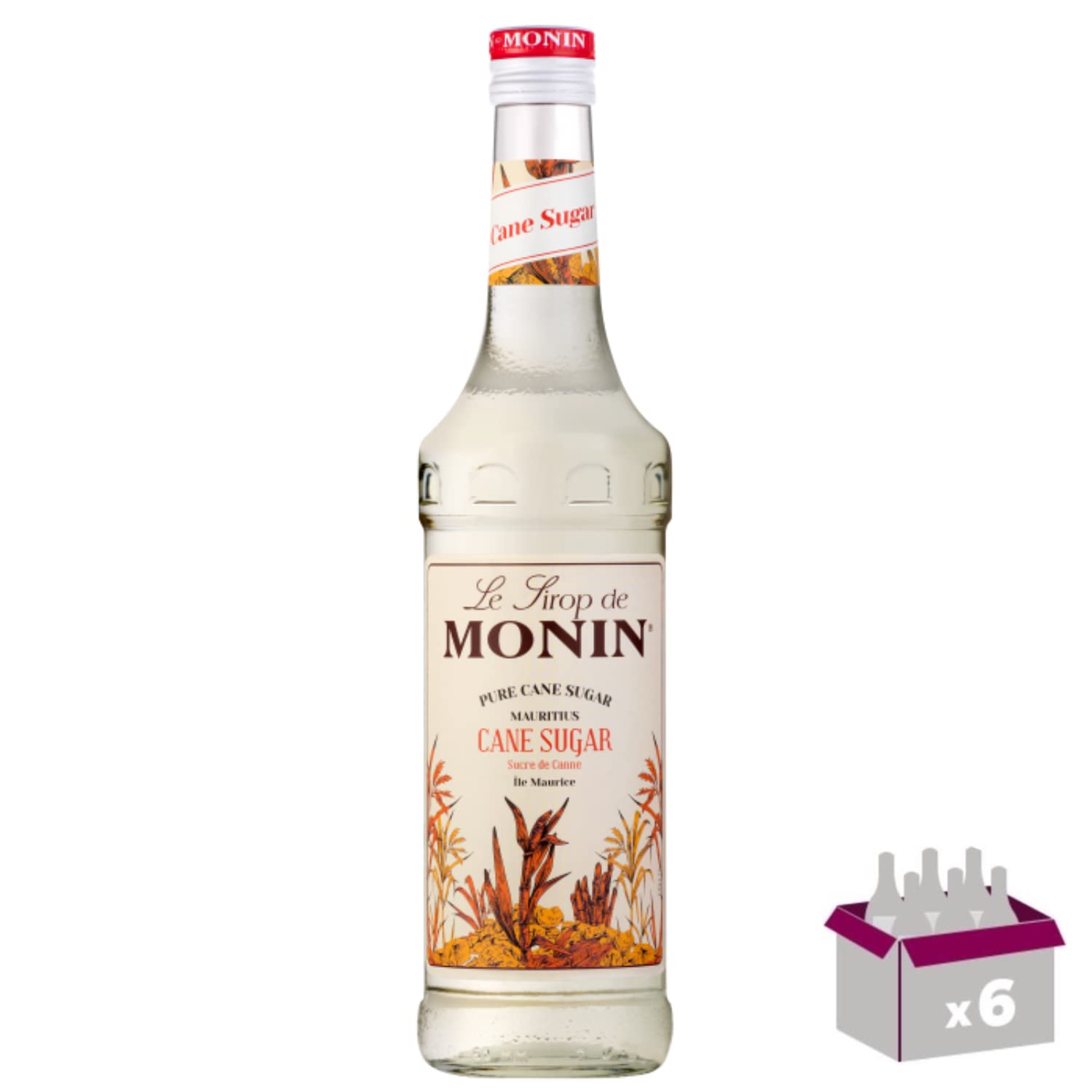Lot de 6 Sirop - Sucre de canne - 70cL