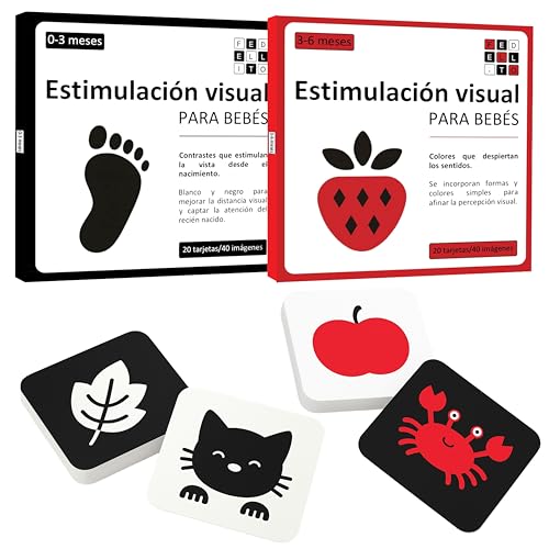 Tarjetas de Estimulación Visual para Bebés de 0–6 Meses — Pack de 80 Imágenes Educativas (Blanco y Negro + Color Progresivo) — Desarrollo Sensorial y Cognitivo - Juego en Familia - FEDELLITO