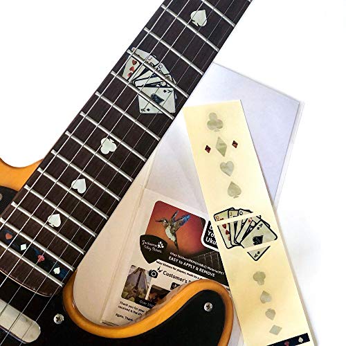 Image of Fretboard Markers Inlay Sticker Decals for Guitar - Playing Card - WP