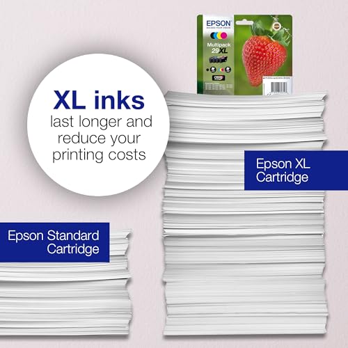 Epson Serie 29 Standard Fragole, Cartucce Claria Home per Stampante Inkjet, Single Pack 1 Colore (Giallo) Formato STD, Stampe Casa/Ufficio fino 180 Pagine, Confezione Retail - Immagine 2