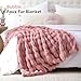 Smoofy Faux Fur Throw Blanket for Couch – Old Pink Fluffy Cozy Rabbit Fleece, Plush Soft Bubble Blanket for Sofa & Bed, for Mom, Warm Fuzzy Home Room Decor Throw 50