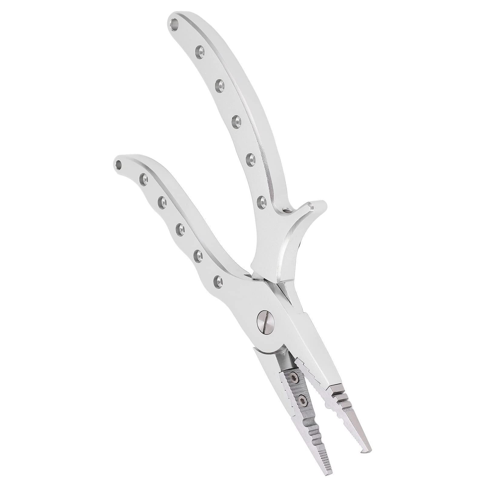 Pinza da Pesca in Acqua salata, Pinza da Pesca in Alluminio con Impugnatura ergonomica, Lega di Alluminio per Pesca in Acqua Dolce e salata, Pinza Multifunzione per Splittin