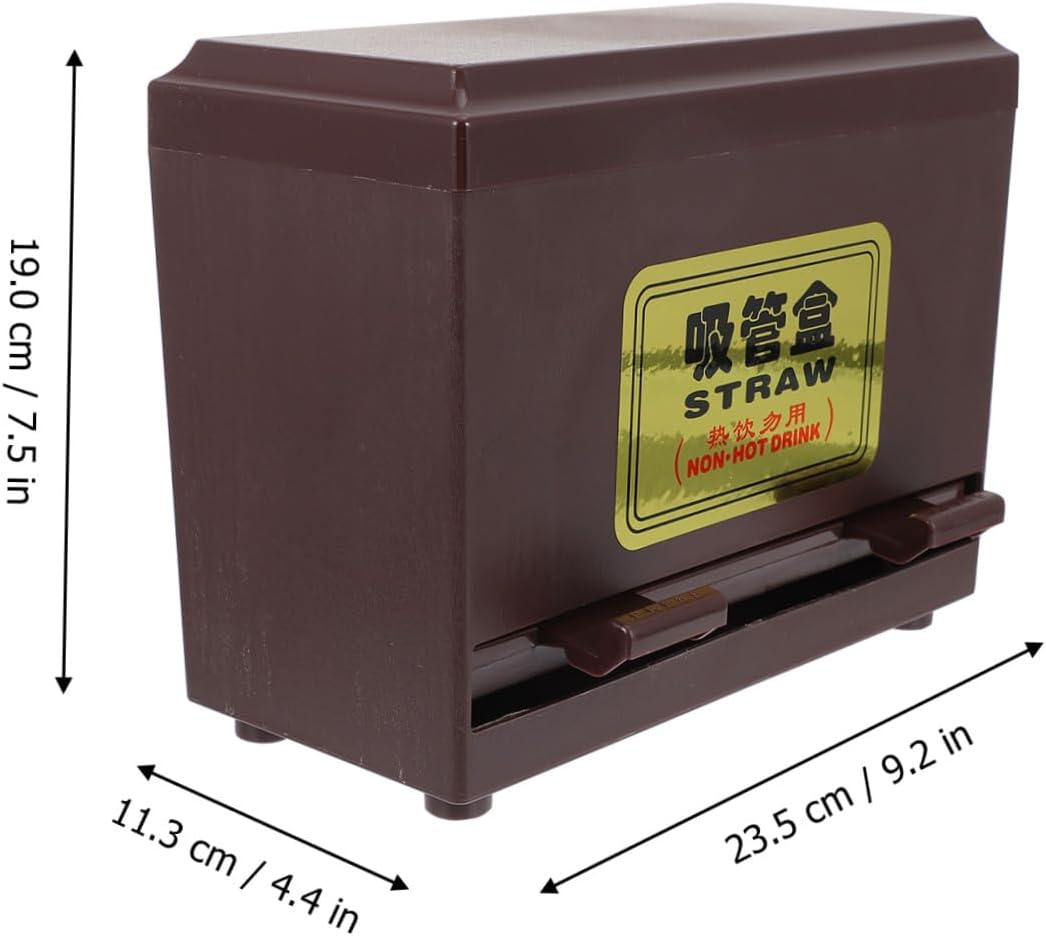 Plastic Straw Dispenser Box Red with Adjustable Outlet