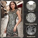 Zoom IMG-2 plulon abito flapper con frange Zoom IMG-2 plulon abito flapper con frange