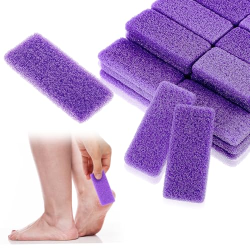 120 Pcs Disposable Pumice Stone for Feet, Purple Foot Scrubber