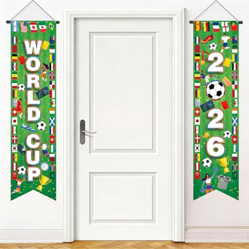 AhfuLife World Cup 2026 Hanging Porch Banner 2Pcs