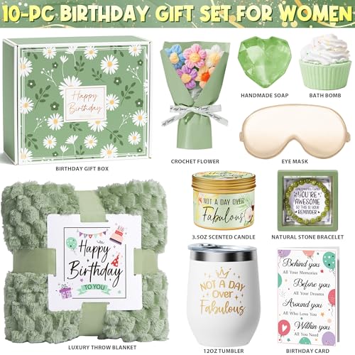 Image of Birthday Gifts Basket for Women Mom Sister Her, Happy Birthday Spa Gift Box | Womens Birthday Gifts Set for Women Friendship Unique, Self Care Birthday Gifts Ideas for Best Friends Wife Daughter Grandma