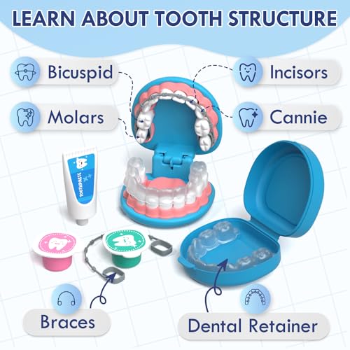 image for Lehoo Castle Doctor Kit for Toddlers 3-5, Kids Dentist Play Set, Toys 