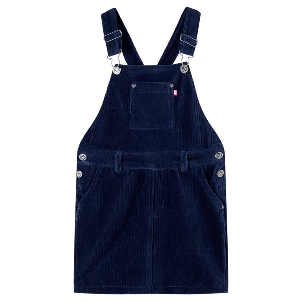 Vidaxl (Navy, 116) Kids' Overall Dress Girls Suspender Skirt Children School Dresses Corduroy