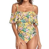 DELAIESI Badeanzug Damen Bauchweg Einteiliger,Badeanzug Damen Figurformend Einteilig Monokini Damen Bauchweg Badeanzüge für Damen Badeanzug Damen 44 Badeanzug Damen Spitze Teenager