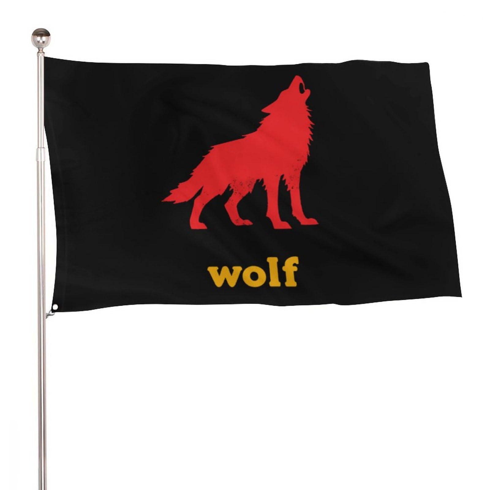 Bandera de jardín de lobo aullador m decorativa ligera para porche y césped