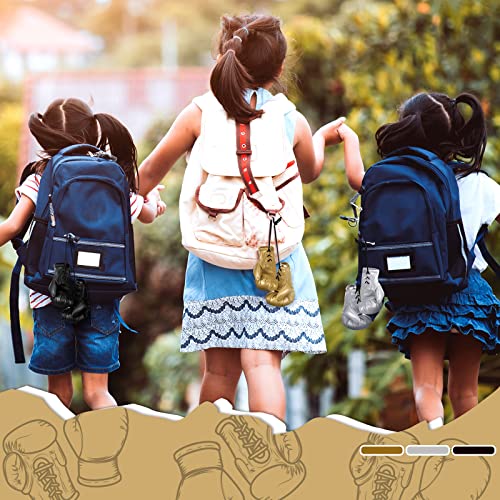 3 Pairs Mini Boxing Gloves For Car Mirror Christmas Ornament Small Boxing Glove Cake Topper Punching Glove Boxing Party Favors Miniature Boxing Accessories For Tree (Black, Gold, Silver, 4 Inch) #TOP4