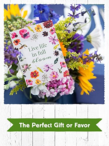 American Meadows Wildflower Seed Packets ''Live Life In Full Bloom'' Party Favors, (Pack Of 20) - Wildflower Seed Mix, Plant Year-Round, Great Gift For Hostesses, Showers, Weddings, Thank You #TOP2