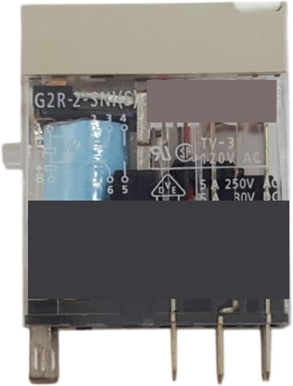 Relay G2R-2-SNI DC24(S) relé electromecánico industrial con 8 pines y base