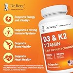 Dr. Berg Maximum Strength 2-in-1 Vitamin D3 K2 5000 IU | Naturally Derived D3 | 4X Lab-Tested & Verified | High Absorption Formula | K2 D3 Vitamin Supplement - 60 Capsules - Image 3