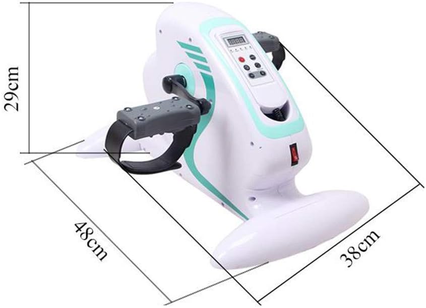 LUNEZY Electric Pedal Exerciser for Seniors Portable Fitness Bike for Arm/Leg Exercise Mini Cycling Trainer Stationary Exercise Leg Peddler