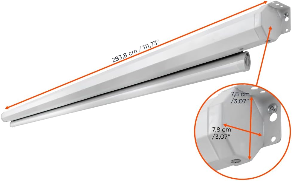 Close-up diagram showing the black drop of 40cm and the bottom bar height of 4cm.