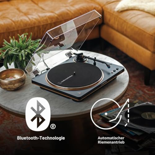 Audio-Technica AT-LP70XBT-BZ Kabelloser Plattenspieler, Schwarz/Bronze – Ansicht 6