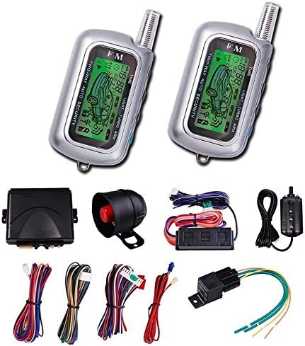 Carbest Vehicle Security Paging Car Alarm 2 Way LCD Sensor Remote Engine Start System Kit Automatic | Car Burglar Alarm System CB999