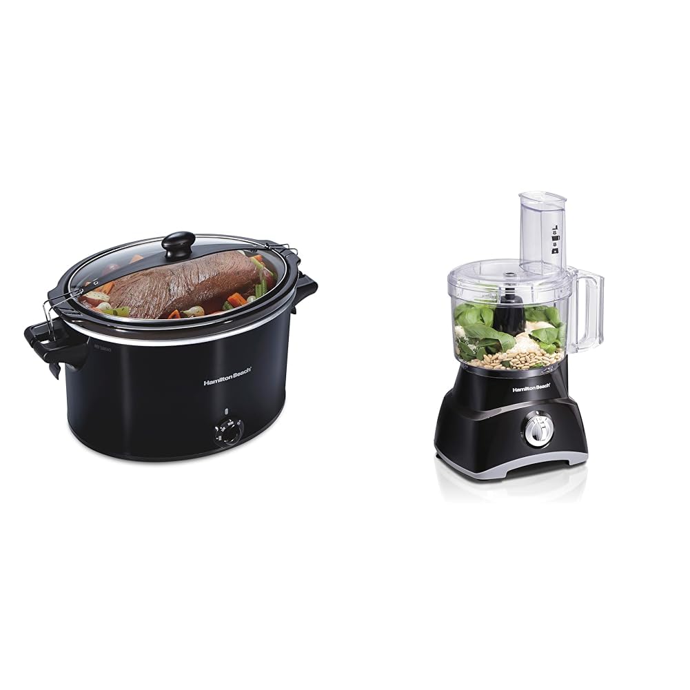 Hamilton Beach Slow Cooker Extra Large 10 Quart Stay or Go Portable With Lid Lock Dishwasher Safe Food