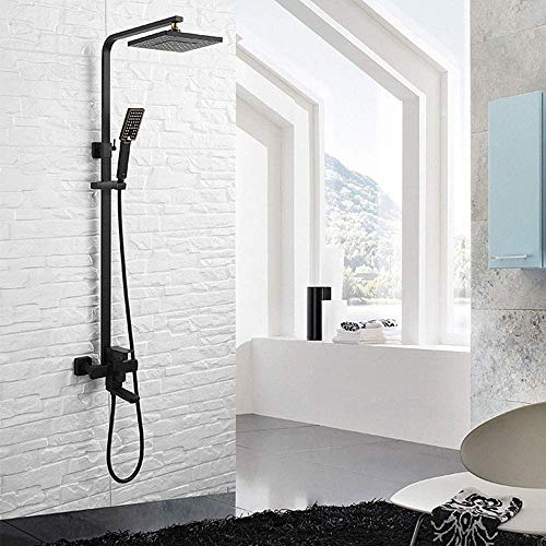 Ensembles muraux de luxe noirs LUNEZY avec douche cascade premium - 3